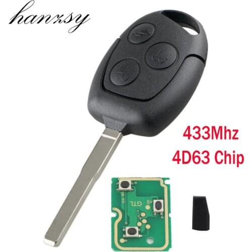 10Pcs Car Remote Key for Ford Mondeo Focus 2005 2006 2007 Complete Car key 4D63 40Bit Chip 433Mhz HU101 Blade