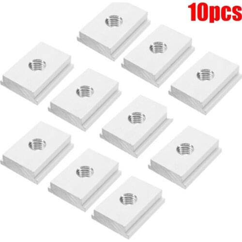 10pcs M8 T Slot Nut Aluminum Alloy T-slot T-Track Sliding Nuts Miter Carpentry Jig Router Table Woodworking Fastener Tool