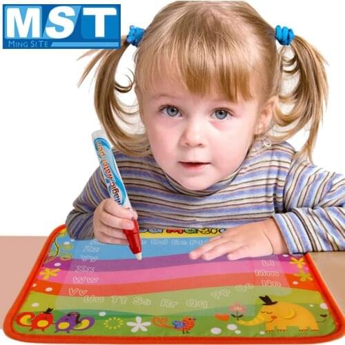 29*19cm Mini Magic Water Mat Drawing Book With Magic Pen Painting Writing Board For Children Kids Early Educational Drawing Toys