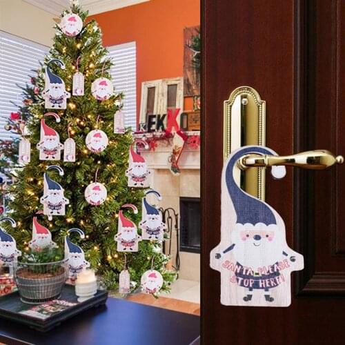 4PCS Christmas Hanging Ornament Set Assorted Xmas Tree Ornament Door Knob Hanger