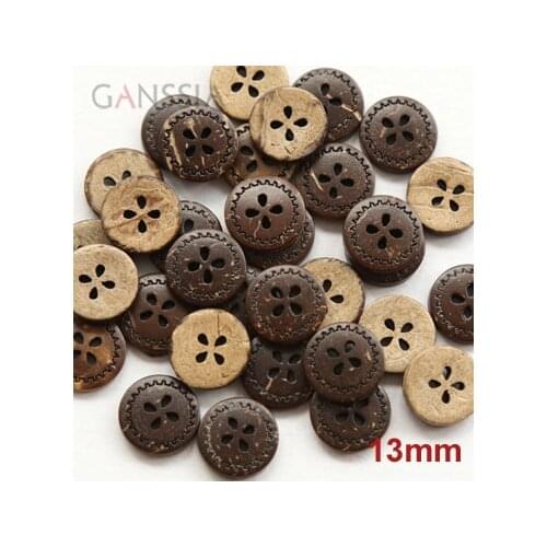 50pcs/lot Natural coconut shell buttons 13mm Garment scrapbooking Sewing (ss-1187)