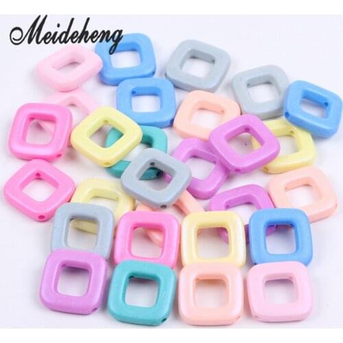 21x24mm Acrylic Square circle DIY Charms beads for Jewelry Making Handmade Necklace supplies for Jewelry Accessories Needlework