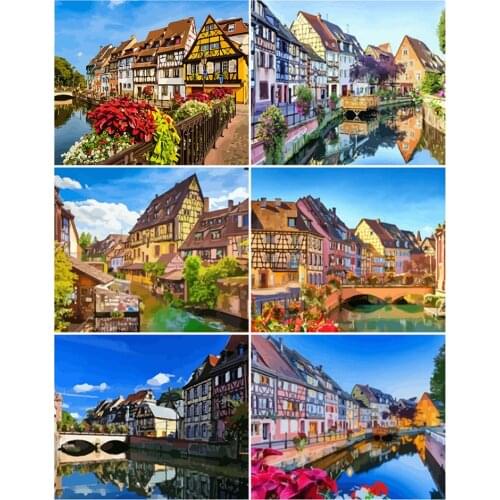 Canvas Size 5D Diy Diamond Painting Cross Stitch Kit Diamond Mosaic Embroidery " Landscape " Painting Square/Round Drill Gift