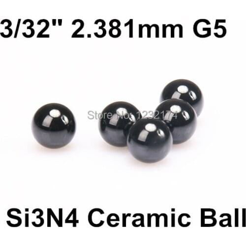 Free DHL 3/32"2.381mm Silicon Nitride Ceramic Ball Si3N4 G5 1000PCS used in Bearing,Pump,Valve ball,etc 2.381mm ceramic ball