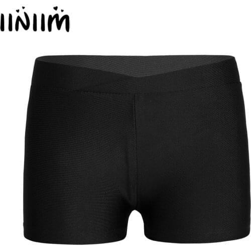 Iiniim Kids Girls Ballet Shorts V-front Waistband Shorts Bottoms Sports Gym Workout Gymnastics Leotard for Girls Ballet Leotard