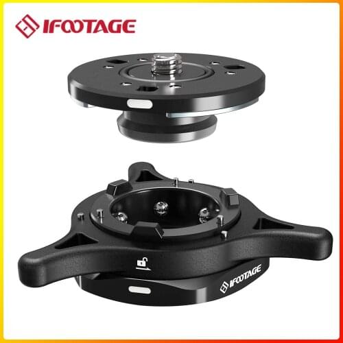 Ifootage SEASTARS Q1 QUICK RELEASE plate Base Plate Tripod Screw Mount for DSLR Camera Camcorder Manfrotto Ball Head