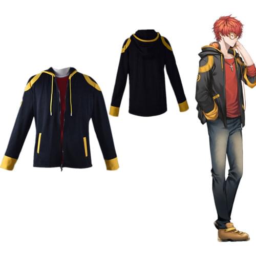 Game Mystic Messenger Cosplay Costume 707 Saeyoung Luciel Choi Outfit Halloween Costumes Hooded Jacket Hoodies Coat Cosplay