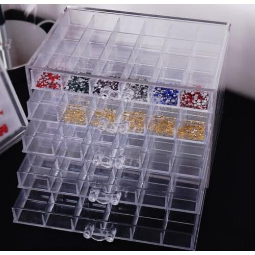 Nail Tools New Transparent Multi-layer Jewelry Box Nail Drill Box Classification Storage Box Drawer Case Jewelry Organizer