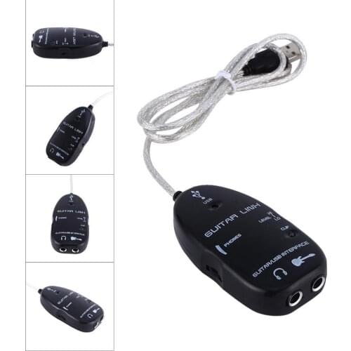 Guitar Cable Audio USB Link Interface Adapter for MAC/PC Music Recording Accessories for Guitarra Players Gift