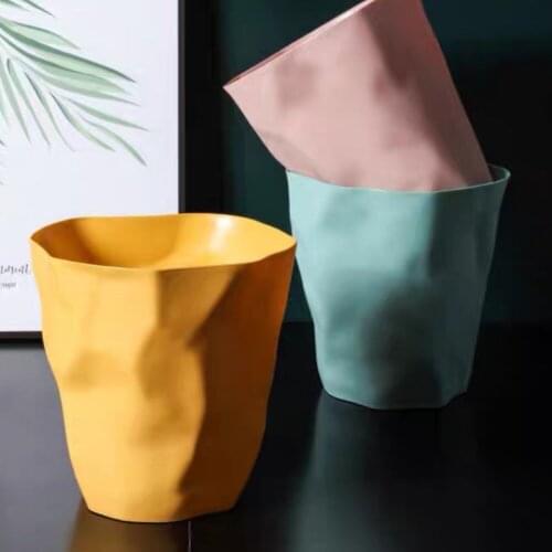 Trash Can Home Living Room Bathroom держатель длKitchen Dormitory Large Creative Bedroom Office Paper Basket Nordic Style Simple