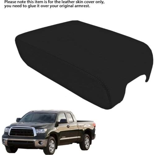 Auto Center Console Lid Armrest Cover Microfiber Leather Cover for Toyota- Tundra 2007-2013