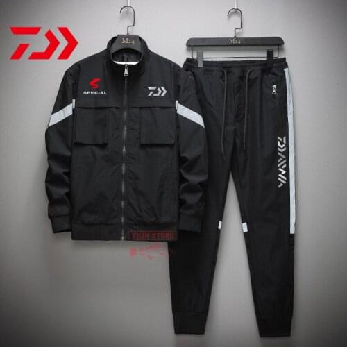 Daiwa Men Fishing Jacket Breathable Fishing Clothes Outdoor Coat Fishing Sports Hiking Shirt Fishing Pants Fishing Jacket Suit