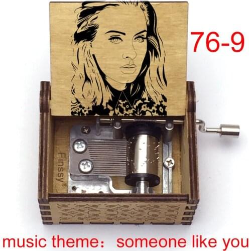 Pop music someone like you Music Box custom song 18 Note color print Wood Hand movement home office ornaments birthday gift toy