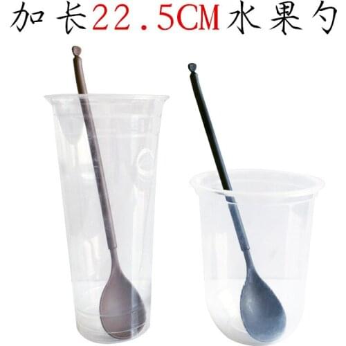 Disposable Coffee Stirrer Spoon Plastic Dessert Spoon Cafe Stir Stick Bar Accessories 100pc/lot