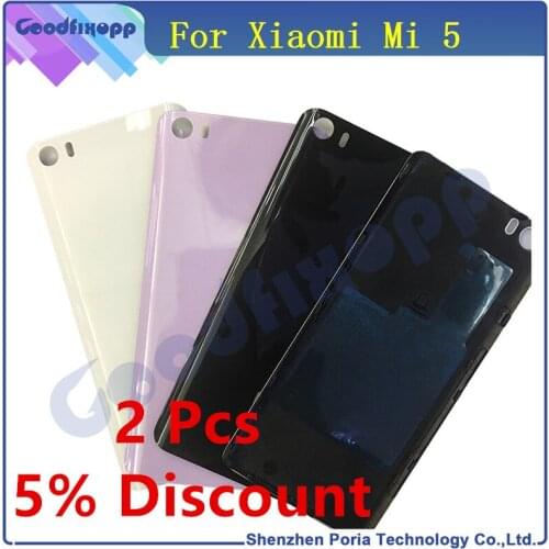 Original New For Xiaomi 5 Mi5 Mi 5 Back/Rear Cover Housing Battery Cover Black/White/Gold/ Purple Replacement Parts For Xiaomi 5