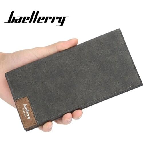 Baellerry Casual Thin Wallet For Men Long Wallets Male Canvas Purse Man Multi Credit Card Bag Portemonnee Carteira
