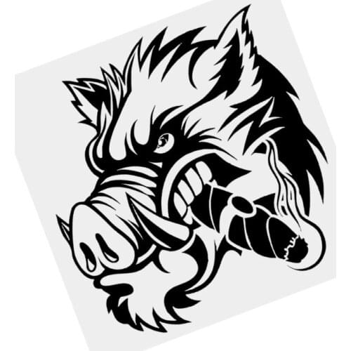 S51015 Various Sizes/Colors Car Stickers Vinyl Decal Fierce Wild Boar Animal Motorcycle Decorative Accessories Waterproof
