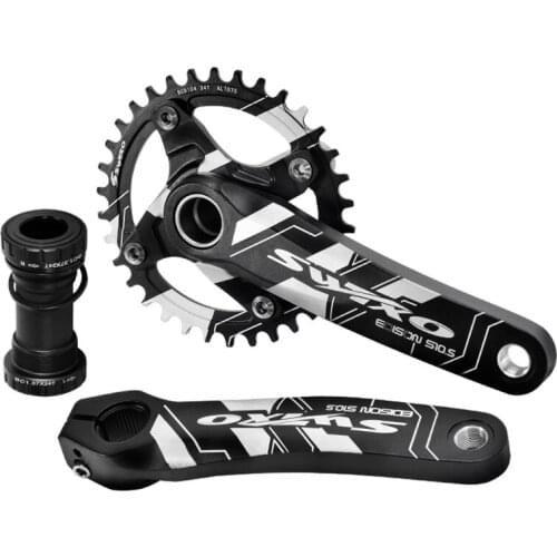 Mountain Bike Crankset 170MM 104BCD MTB Bike Crank 32/34/36/38T Narrow Wide Chainring Sprockets With Bottom Bracket Bike Parts
