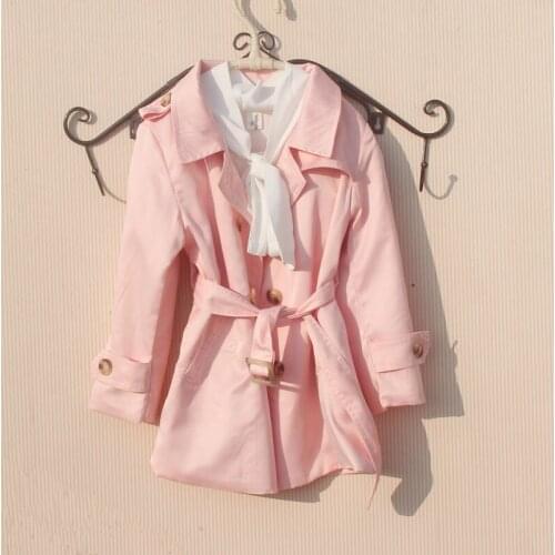 2020 Spring girls trench coat kids clothes fashion mid-long outerwear girls clothes windbreaker toddler children clothes 2-16Y