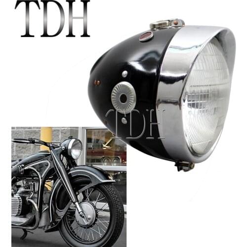 Ural Sidecar Cafe Racer Vintage Headlight Motorbike Front Running Lamp Head Lamp for BMW K750 KS750 R71 M72 Zündapp BW40 MW DB