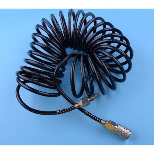 LETAOSK Polyethylene 25FT Air Hose Pipe Fittings Recoil Pneumatic Airline Compressor 200 PSI Quick Coupler