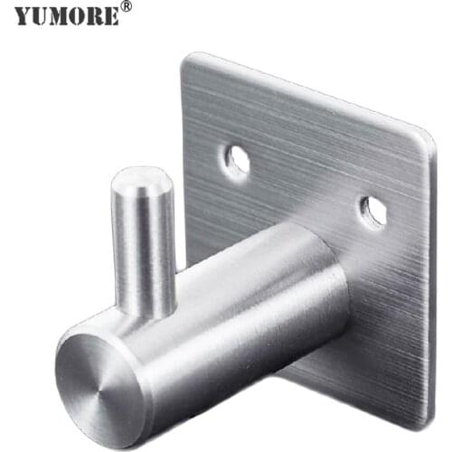 YUMORE 304 Stainless Steel Robe Hook For Bathroom Wall Mounted Towel Hook Coat Hook Rustproof Hook Hanger for Kitchen Hardware