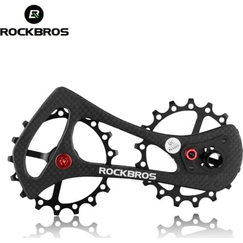 ROCKBROS Bicycle Rear Derailleur Pulleys Wheel Carbon Fiber 17T Bike Jockey Wheel 6800 6870 9000 9070 Bicycle Parts