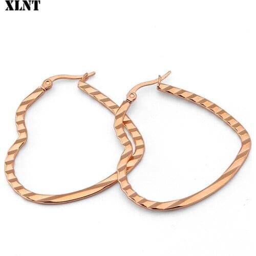 XLNT Big Circle Hoop Earrings for women Female Fashion brand rose gold black ring ear jewelry nightclub DJ 2019 Ladies earrings