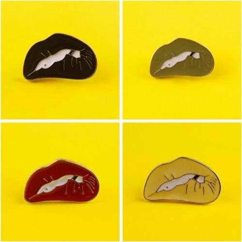 Lips Badge For Clothes Enamel Pins Metal Badges On Clothes Jeans Jackets Brooch Icons For Backpack Lapel Pin Bags Badge Gifts