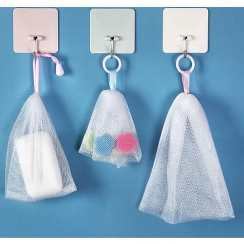 1Pcs Wash Face Soap Foaming Net Bath Shower Soap Blister Bubble Mesh Body Cleansing Nets Bath Washing Tool Bathroom Accessories