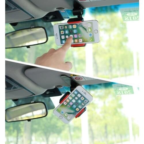 1Pcs Universal Car Sun Visor Phone Holder Auto Navigation Frame Mount Stand Sun Visor Bracket Car styling style Car Accessories