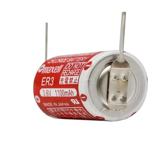 10pcs New Original ER3 3.6V 1100MAH Horned PLC Battery Lithium Batteries with Plug Japan