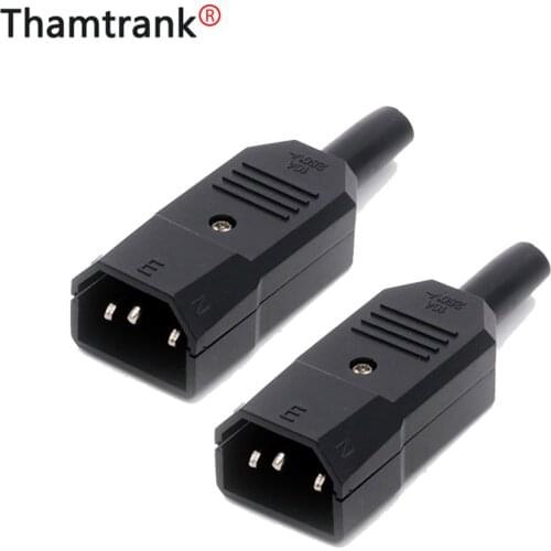 10pcs 220V AC power plug terminal 3pin AC/DC plug power connector wire connector male to female 250V~10A