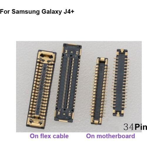 2pcs For Samsung Galaxy J4+ LCD display screen FPC connector J4 Plus J415 J410 logic on motherboard mainboard J4plus