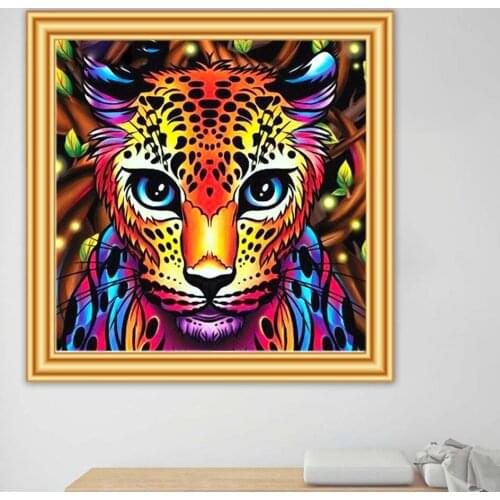 5D DIY Diamond Painting Animal Wolf Owl Face Kit Full Drill Embroidery Mosaic Art Picture of Rhinestones Home Decoration Gift