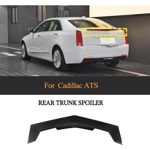 Car Rear Trunk Spoiler Boot Lip Wing For Cadillac ATS 2014 - 2018 Rear Wing Spoiler Carbon Fiber Gloss/ Matte