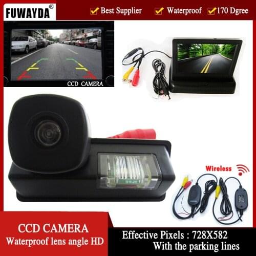 Wireless Color Car Rear View Camera for Nissan Maxima Cefiro Teana Paladin Tiida Sylphy ,with 4.3 Inch foldable LCD TFT Monitor
