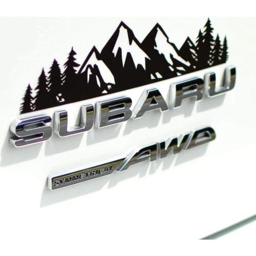 Byzee Vinyl Mountain Decal, Car Emblem Graphic, Tree Sticker for Trunk Rear (7" inch)