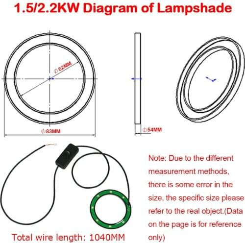 CNC LED Lamp Tool Accessories Spindle Fixed LED Light for CNC Router Engraving Milling Machine 1500W 2200W Spindle