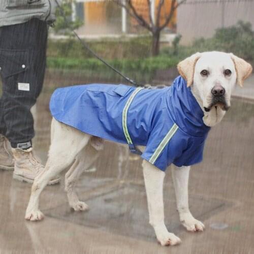 Raincoat for dogs Reflective tape rain jacket for big dog outdoor waterproof windproof clothes for golden labrador husky big dog
