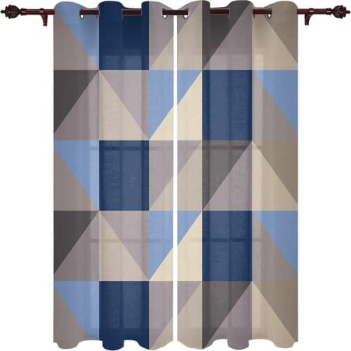 Geometric Triangle Windows Curtains Living Room Bedroom Kitchen Curtains For Children Drapes