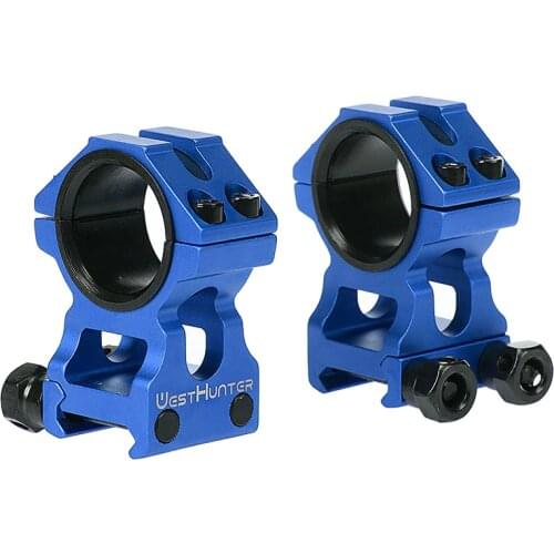 Blue High Profile Picatinny Scope Rings 25.4mm/30mm Dual Rings Fully CNC Process Weaver Rail Mounts Hunting Optical Accessories