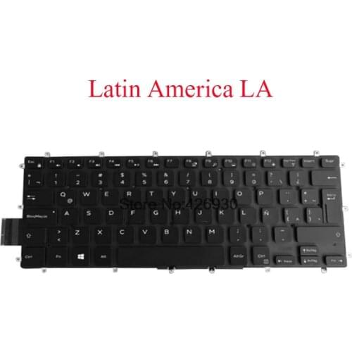 Laptop Backlit LA Keyboard For DELL For Inspiron 5368 5378 7375 7460 5568 7560 7569 7572 5370 7370 7373 7573 Latin America new