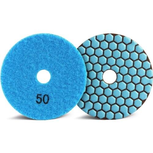 3Pcs 4" Diamond Dry Polishing Pad 100mm Flexible Diamond Sanding Wheel For Granite Marble Stone Concrete