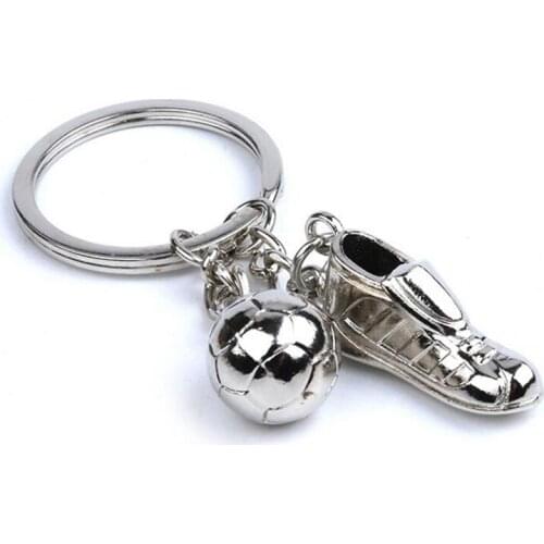Fashion Hot Selling Unique Soccer Shoes Football Ball Stainless Steel Metal Keychain Key Chain Ring Gift For Events Parties etc