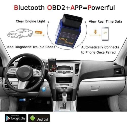 1pc Mini Eml327 OBD2 V1.5 Bluetooth Adaptor Elm327 Real V1.5 Car Auto Diagnostic Scanner For Automotive Scaner