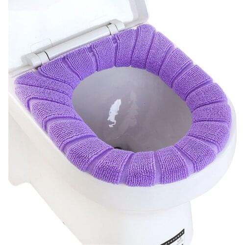 Household Soft Toilet Seat Cover Bathroom Washable Toilet Seat Warmer Toilet Mat Pumpkin Pattern Toilet Seat Cushion Potty Set