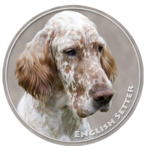 S40327# 13CM PVC Decal English Setter Car Sticker Waterproof For Bumper Rear Window Laptop Refrigerator Toilet