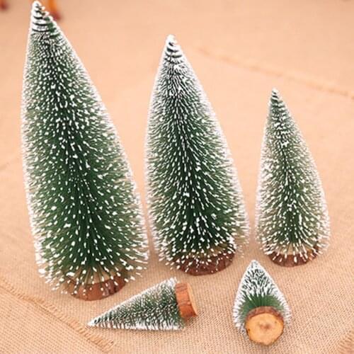 New Year 2021 Christmas Tree Ornaments Mini Christmas Tree Small Pine Tree for Home Decorations Christmas New Year Navidad Deco