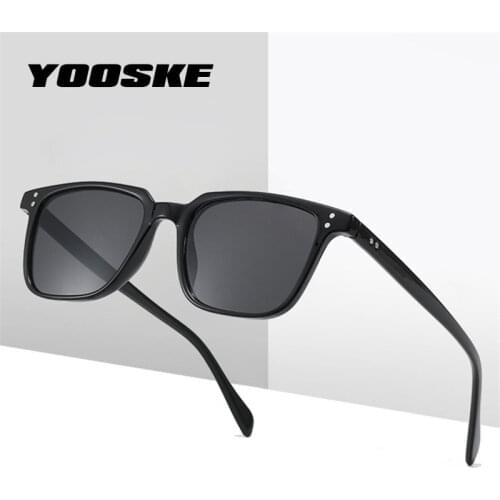 YOOSKE Retro Square Sunglasses Men Vintage Brand Designer Driving Sun Glasses Female Male High Quality Mirror Eyewear Shades